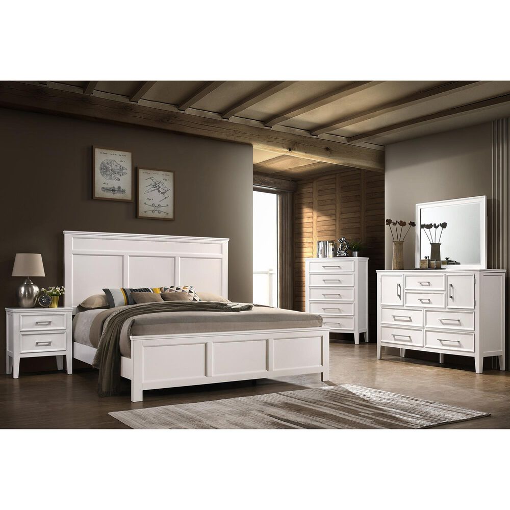 New Heritage Design Andover 6 Drawer Dresser in White, , large