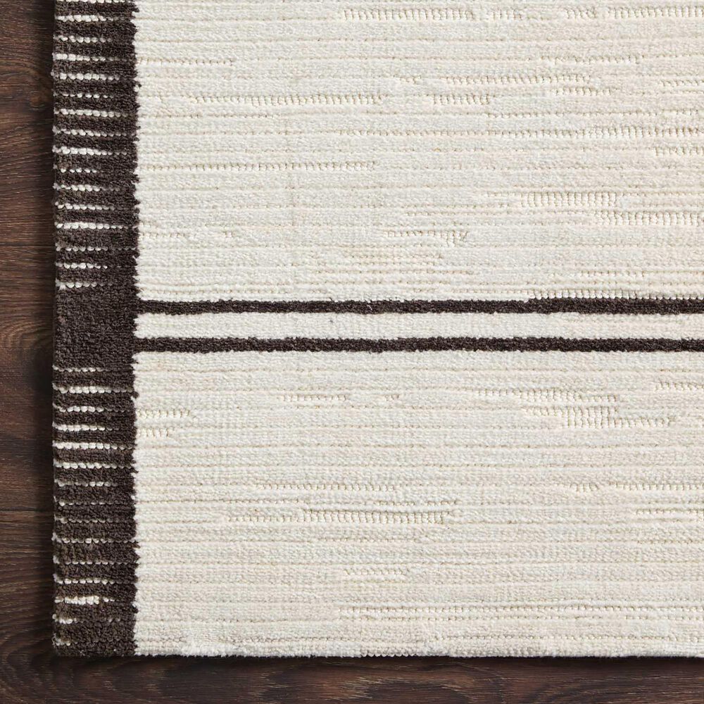 Magnolia Home Logan 2&#39;6&quot; x 7&#39;6&quot; White and Mocha Runner, , large