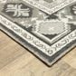 Oriental Weavers Ellington 9"10" x 12"10" Grey and Ivory Area Rug, , large