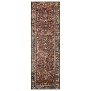 Loloi II Layla LAY-01 2" x 5" Brick and Blue Scatter Rug, , large