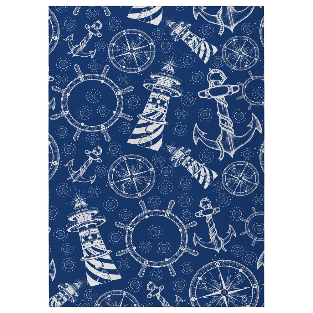 Dalyn Rug Company Harbor HA9 10" x 14" Navy Indoor/Outdoor Area Rug, , large