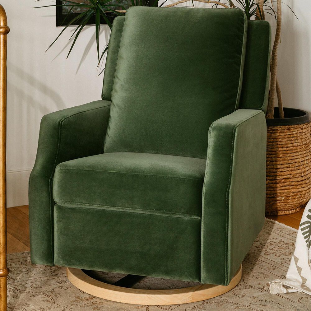 New Haus Crewe Swivel Glider Recliner in Forest Green, , large
