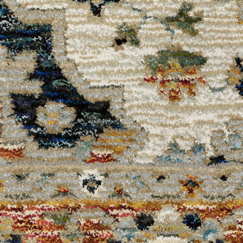 Oriental Weavers Andorra 2&#39;3&quot; x 8&#39; Blue and Orange Runner, , large