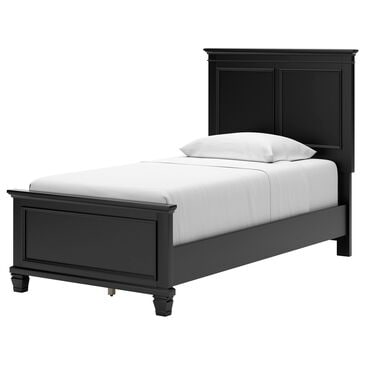 Signature Design by Ashley Lanolee Twin Panel Bed in Black, , large
