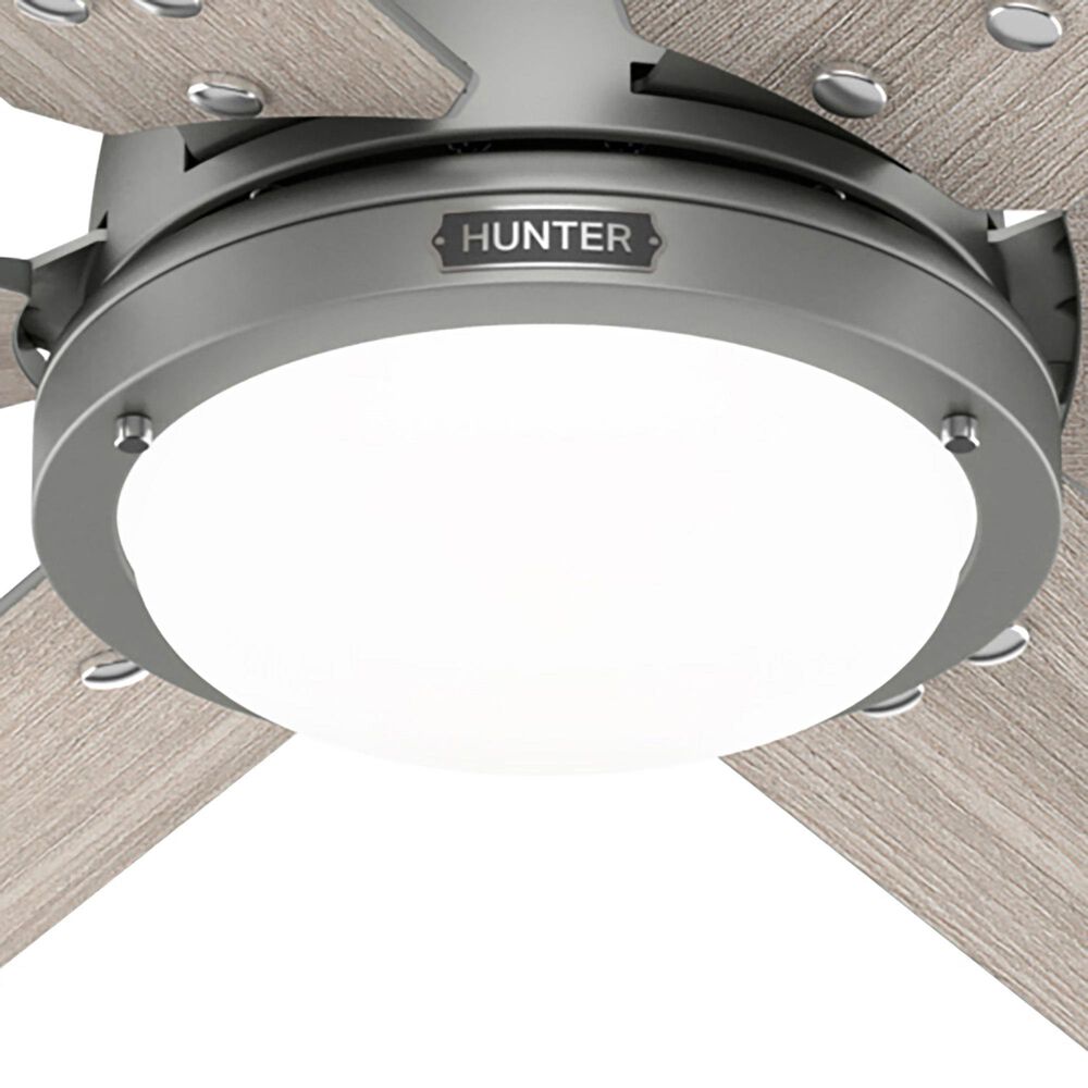 Hunter Gravity 72&quot; Ceiling Fan with LED Light in Matte Silver, , large