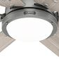 Hunter Gravity 72" Ceiling Fan with LED Light in Matte Silver, , large