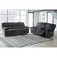 Signature Design by Ashley Draycoll Power Reclining Loveseat with Console in Slate, , large