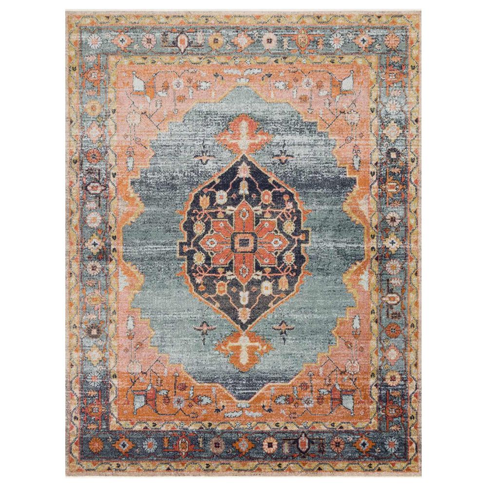 Magnolia Home Graham GRA-02 9"6" x 12"6" Blue and Sunrise Area Rug, , large