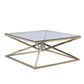Monroe Double Pyramid Cocktail Table in Gold, , large
