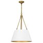 Quoizel Aberdale 4-Light Pendant in White and Gold, , large