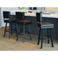 Delaware Dining Malibu 30" Swivel Barstool in Matte Black/Black, , large