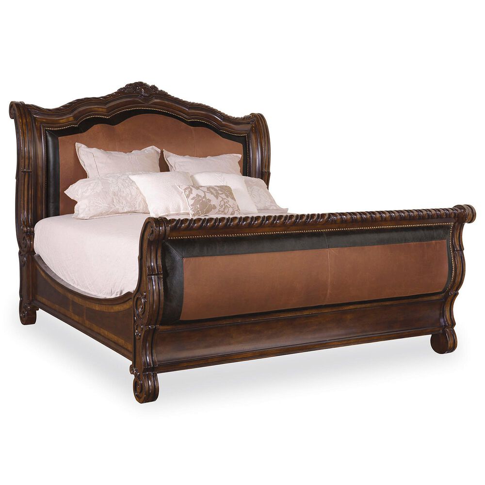 Vantage Valencia Eastern King Upholstered Sleigh Bed in Tuscan, , large