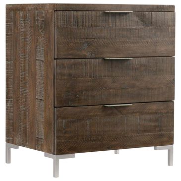 Bernhardt Logan Square 3 Drawer Nightstand in Sable Brown and Gray Mist, , large