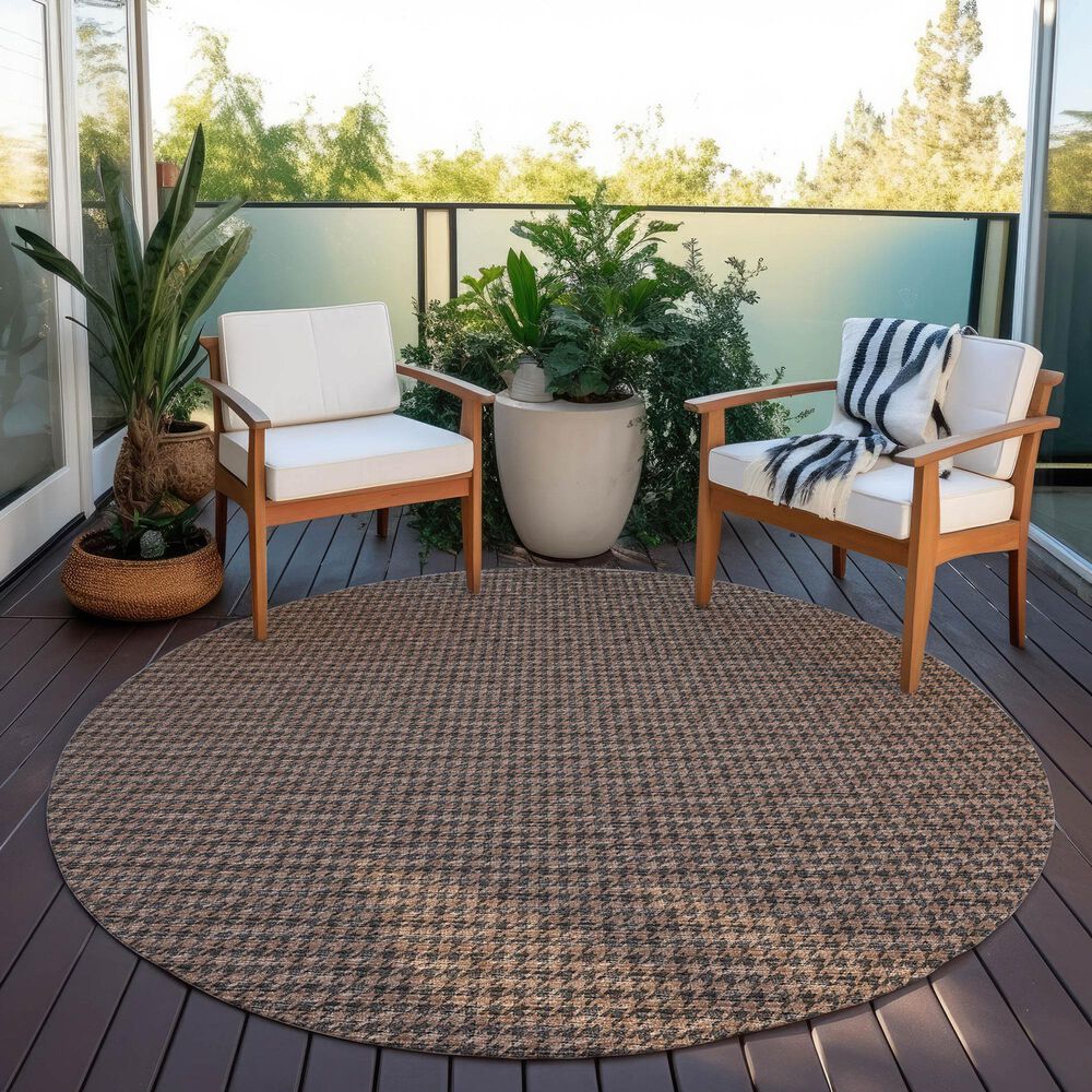 Dalyn Rug Company Hinton 10&#39; Round Chocolate Indoor/Outdoor Area Rug, , large