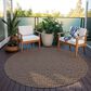 Dalyn Rug Company Hinton 10" Round Chocolate Indoor/Outdoor Area Rug, , large