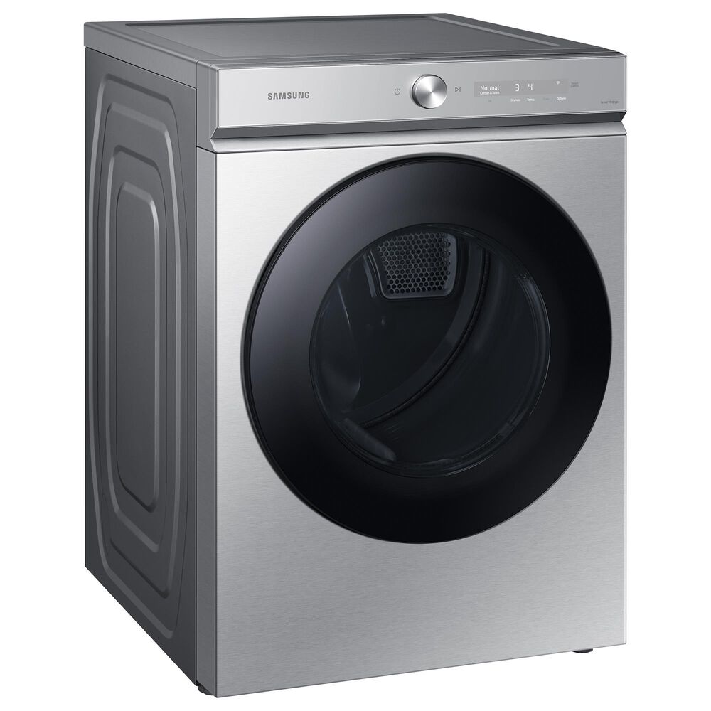 Samsung Bespoke 5.3 Cu. Ft. Front Load Washer and 7.6 Cu. Ft. Gas Dryer Laundry Pair in Silver Steel, , large