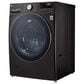 LG 4.5 Cu. Ft. Front Load Washer and 7.4 Cu. Ft. Electric Dryer with TurboWash 360 Laundry Pair in Black Steel, , large
