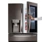 LG 2-Piece Kitchen Package with 22.3 Cu. Ft 4-Door French Door Refrigerator and Single Door Freezer in Black Stainless Steel, , large