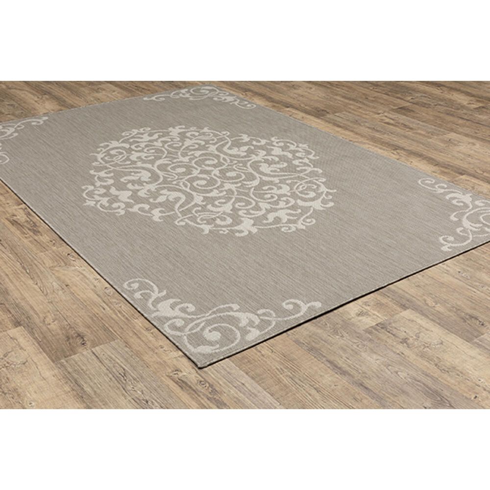 Oriental Weavers Portofino 6649W 3&#39;3&quot; x 5&#39; Gray Area Performance Rug, , large