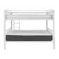 Linden Boulevard Full over Full Heavy Metal Bunk Bed in White, , large