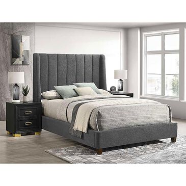 Claremont Anges Upholstered King Panel Bed in Gray, , large