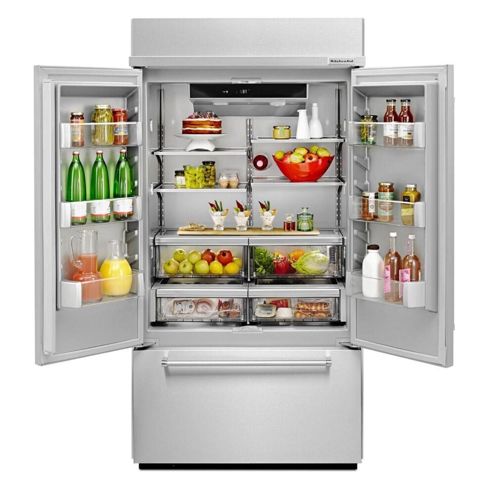 KitchenAid 24.2 Cu. Ft. Built-in French Door Refrigerator with Platinum Interior Design, , large