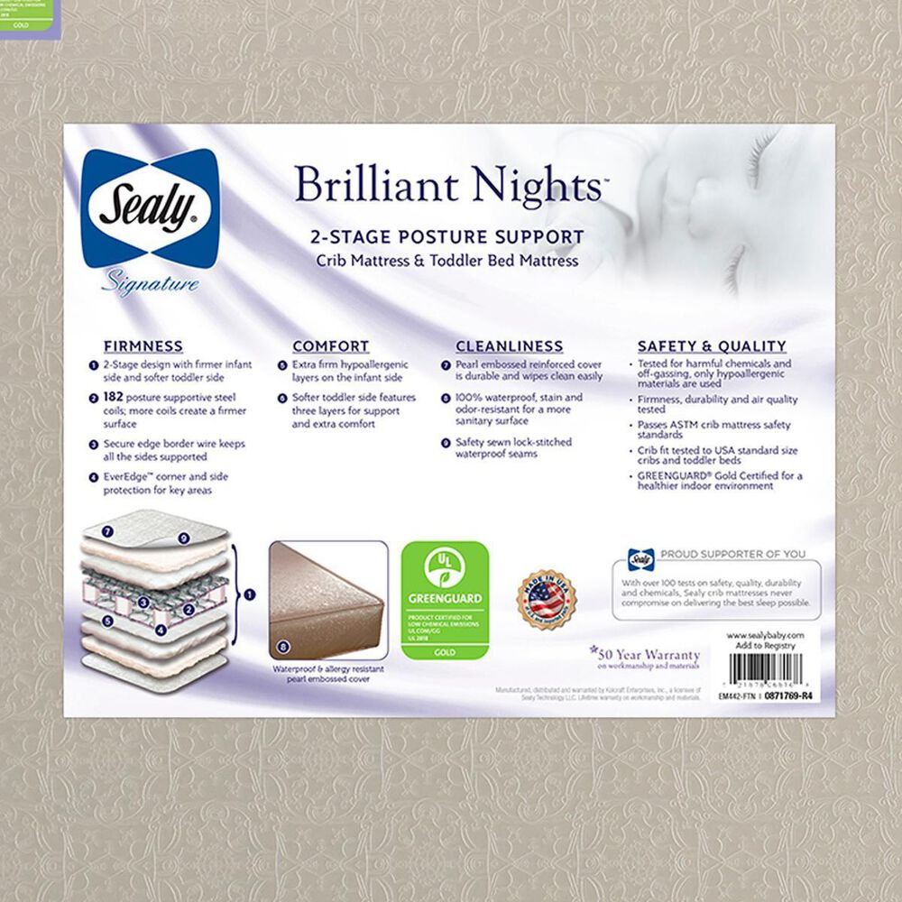 Serta 2-Stage Waterproof Standard Crib Mattress