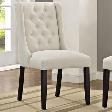 Modway Baronet Fabric Dining Chair in Beige, , large