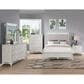 Davis International Solitude Queen Panel Bed in White Rub Through Finish, , large