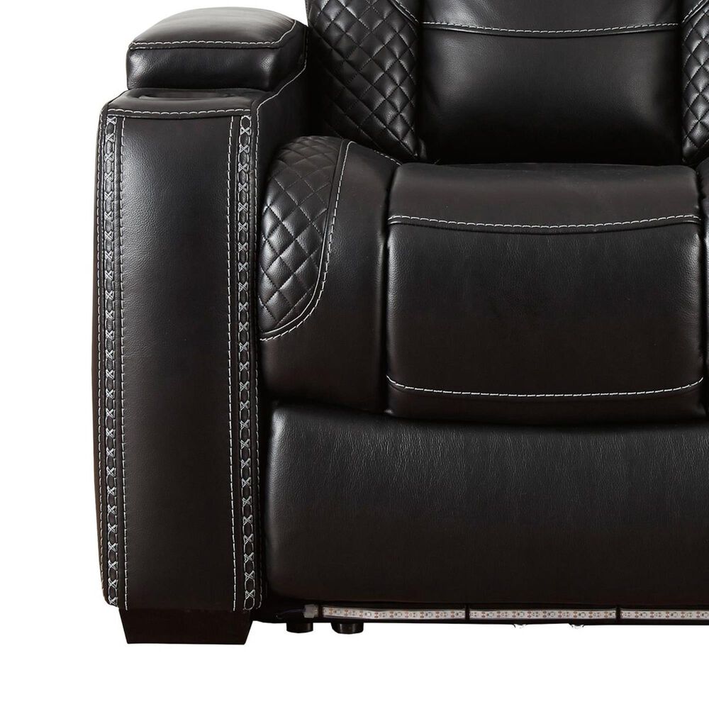 Signature Design by Ashley Party Time Power Recliner with Power Headrest in Midnight, , large