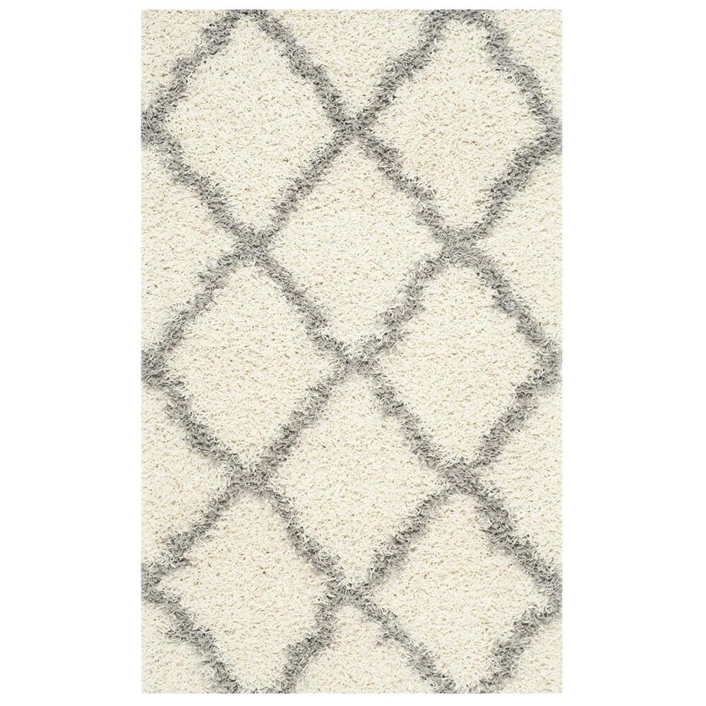 Safavieh Dallas Shag SGD257F-3 3" x 5" Ivory/Grey Area Rug, , large