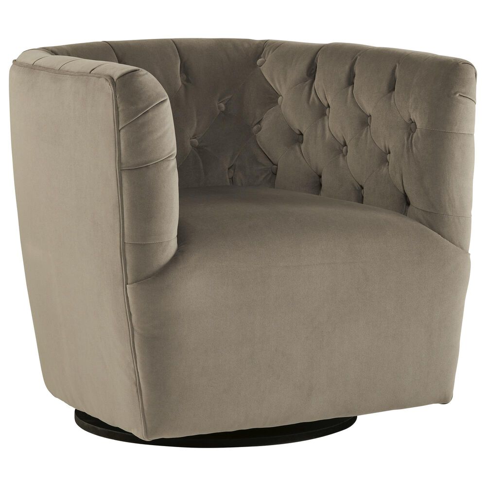 Signature Design by Ashley Hayesler Swivel Accent Chair in Cocoa, , large