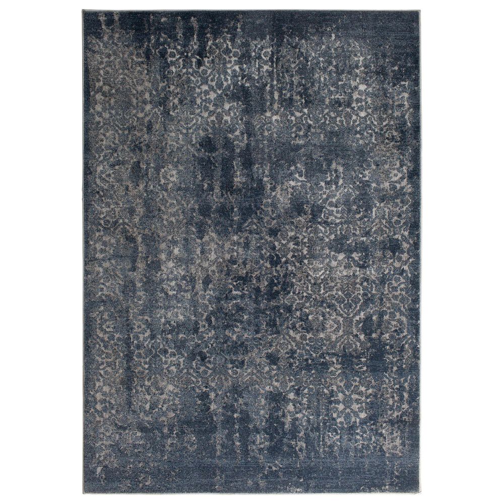 Central Oriental Clearwater Erozio 8" x 10" Blue and Cream Area Rug, , large