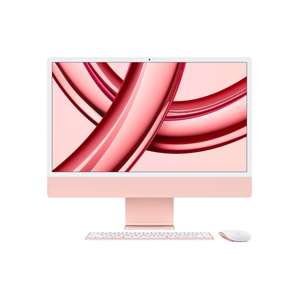 Apple 24-inch iMac with Retina 4.5K display: Apple M3 chip with 8 core CPU and 10 core GPU, 256GB SSD - Pink (Latest Model), , large