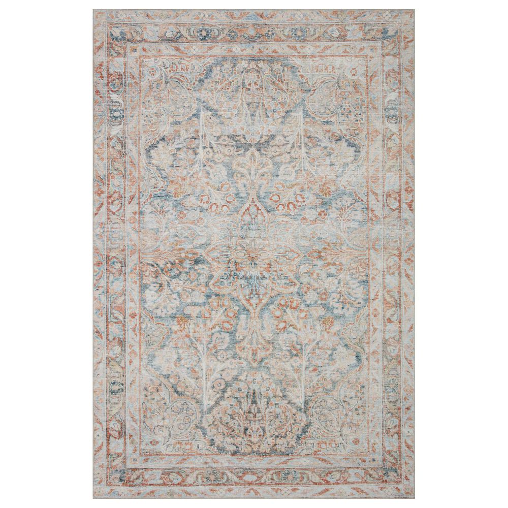 Magnolia Home Lenna LEA-02 10" x 14" Ocean and Apricot Area Rug, , large