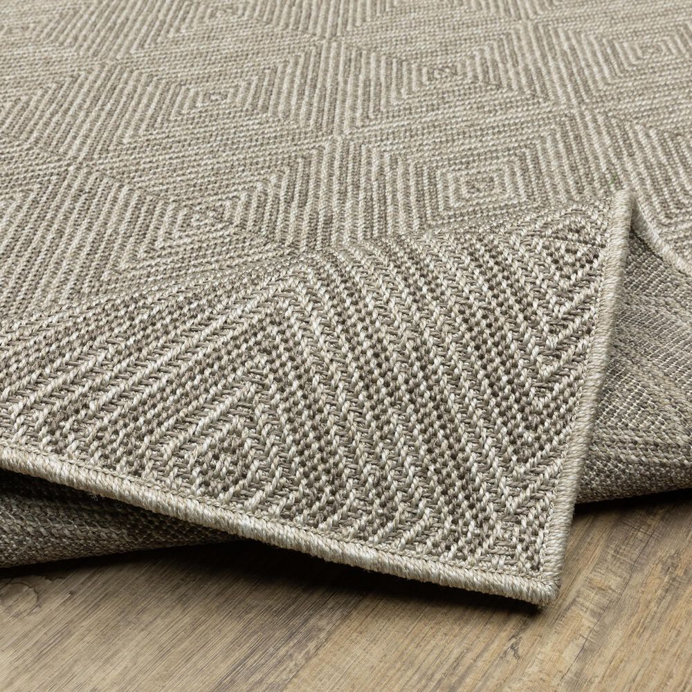 Oriental Weavers Caicos CA08A 9&#39;10&quot; x 12&#39;10&quot; Grey Area Rug, , large