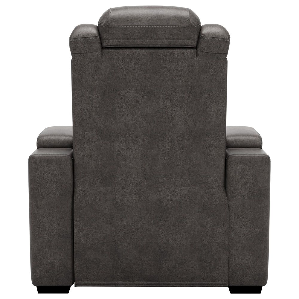 Signature Design by Ashley HyllMont Power Recliner with Power Headrest in Gray, , large