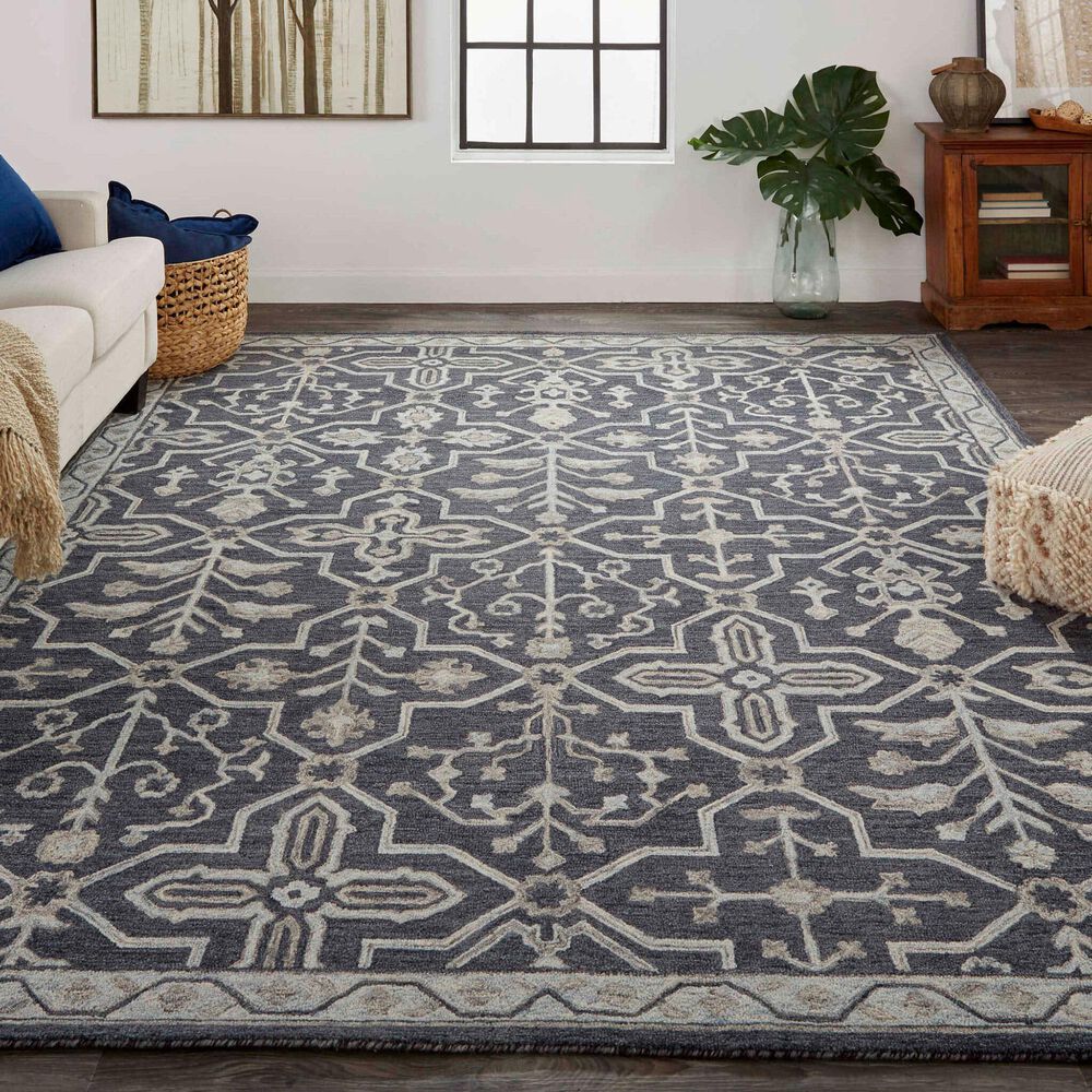 Feizy Rugs Fallon 4&#39; x 6&#39; Blue Area Rug, , large