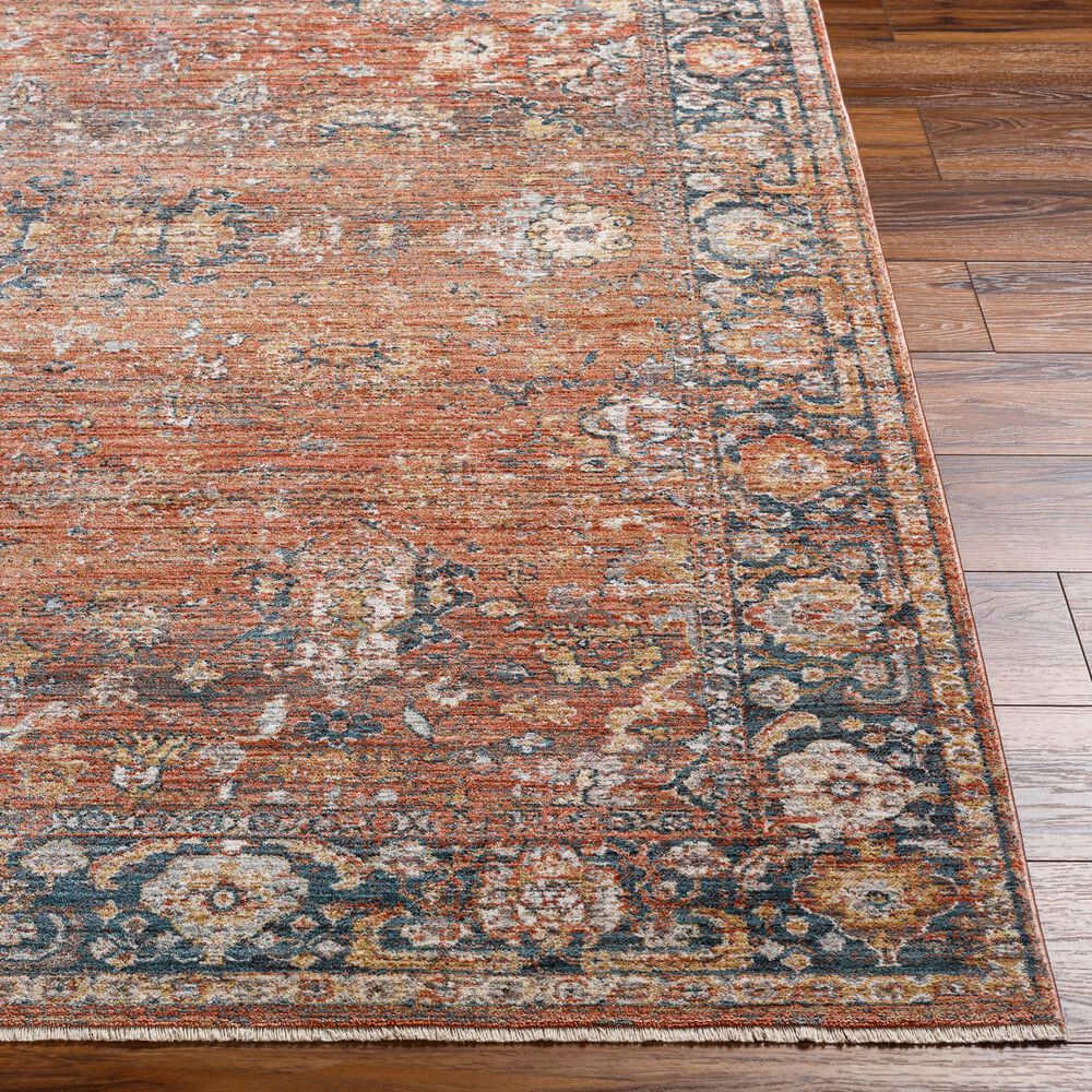 Surya Carlisle 5&#39;3&quot; x 7&#39;9&quot; Brick Red, Dark Brown, Olive, Off-White and Medium Gray Area Rug, , large