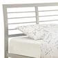 Pacific Landing Stoney Creek Twin Slat Frame Iron Bed in Silver, , large