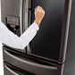 LG 2-Piece Kitchen Package with 22.3 Cu. Ft 4-Door French Door Refrigerator and Single Door Freezer in Black Stainless Steel, , large