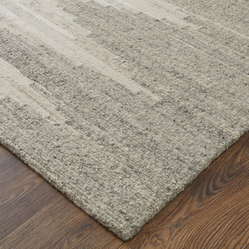 Feizy Rugs Navaro 8915F 2&#39;6&quot; x 10&#39; Ivory and Gray Runner, , large