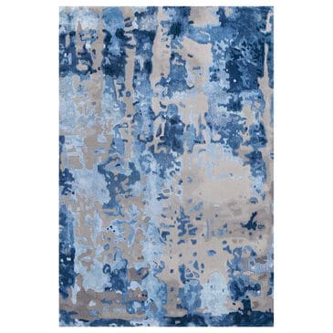 Nourison Prismatic PRS10 3"9" x 5"9" Blue and Grey Area Rug, , large