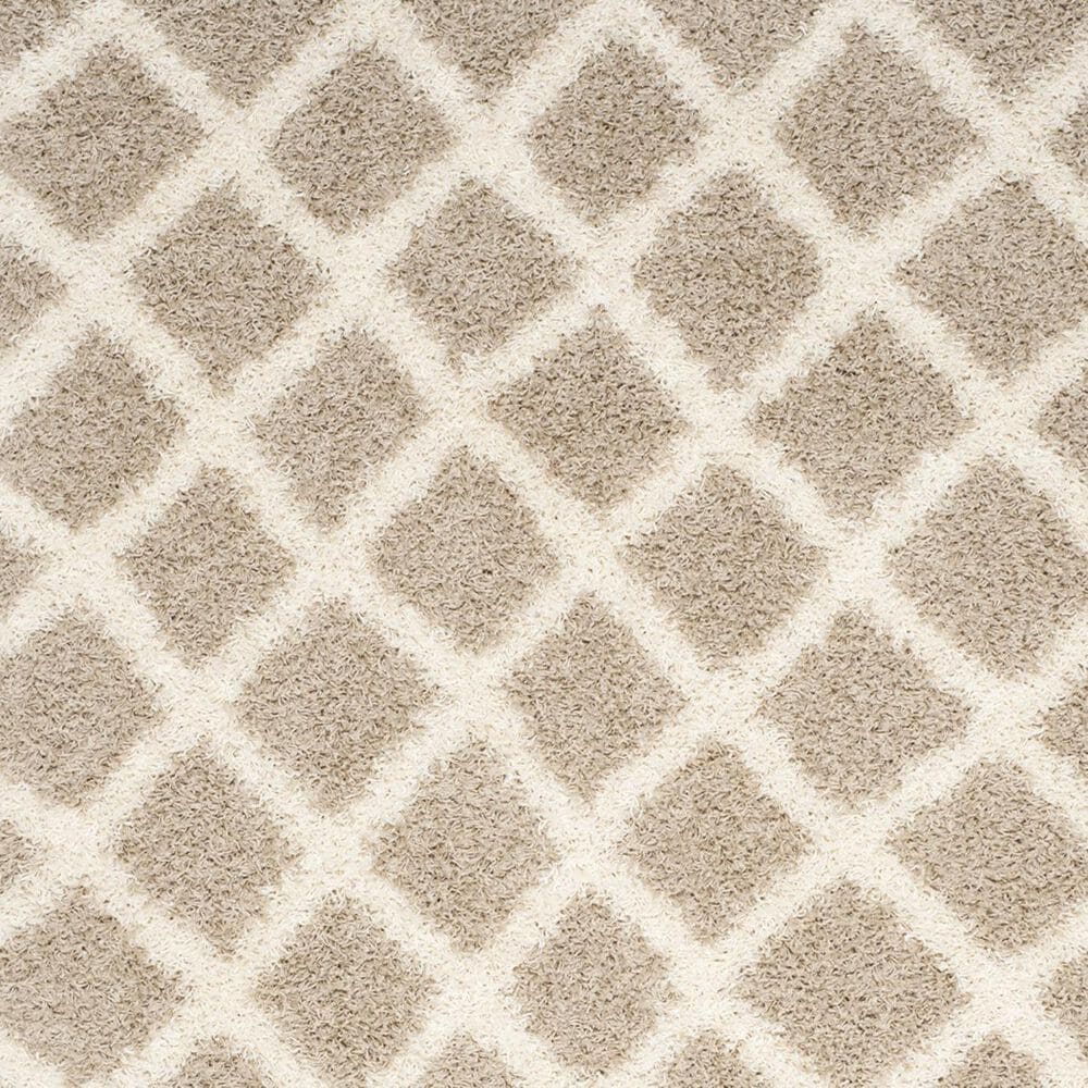 Safavieh Dallas Shag SGD258D-6R 6&#39; Round Beige/Ivory Area Rug, , large