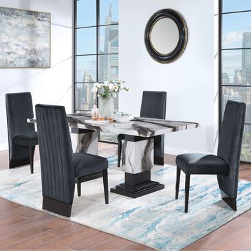 Global Furniture USA D12 Dining Table in Black and White - Table Only, , large