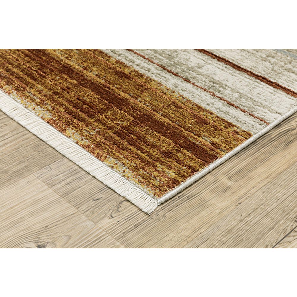 Oriental Weavers Bauer Geometric Lines 5&#39;3&quot; x 7&#39;6&quot; Rust Area Rug, , large