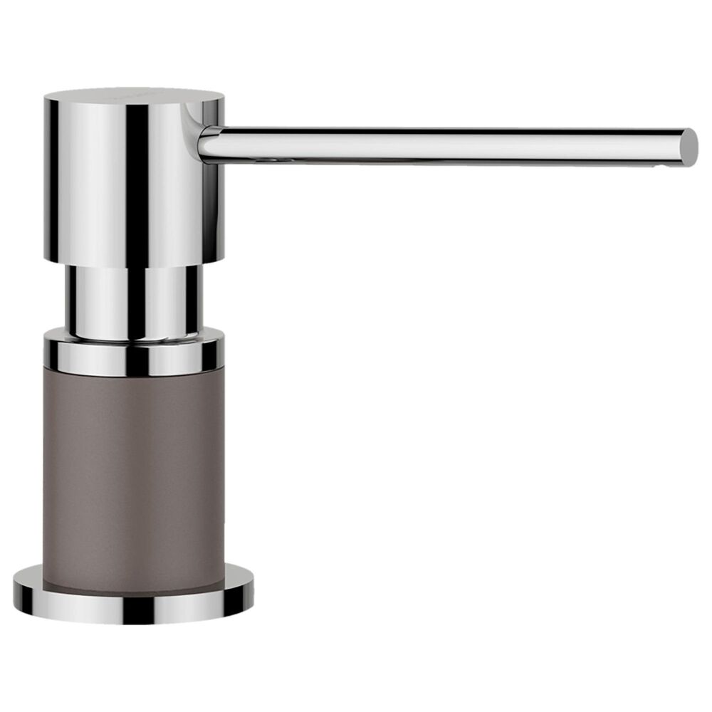 Blanco Lato Soap Dispenser in Chrome and Volcano Gray, , large