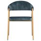 37B Burgos Dining Chair with Blue Cushion in Brushed Gold, , large