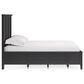 Urban Home Grace Eastern King Panel Bed in Raven Black, , large