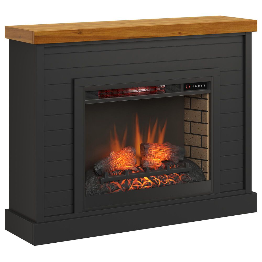 Endress International Washington 48" Electric Fireplace with Mantel in Smoke and Whiskey, , large